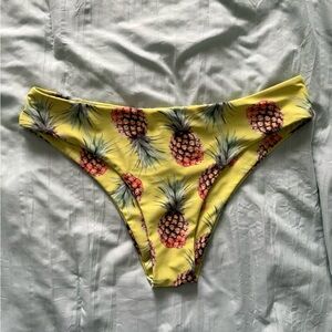 Pineapple Print Yellow Bikini Bottoms